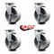 Service Caster 5 Inch Semi Steel Cast Iron Wheel Swivel Caster Set with Roller Bearings SCC SCC-20S520-SSR-4 - alternate 4